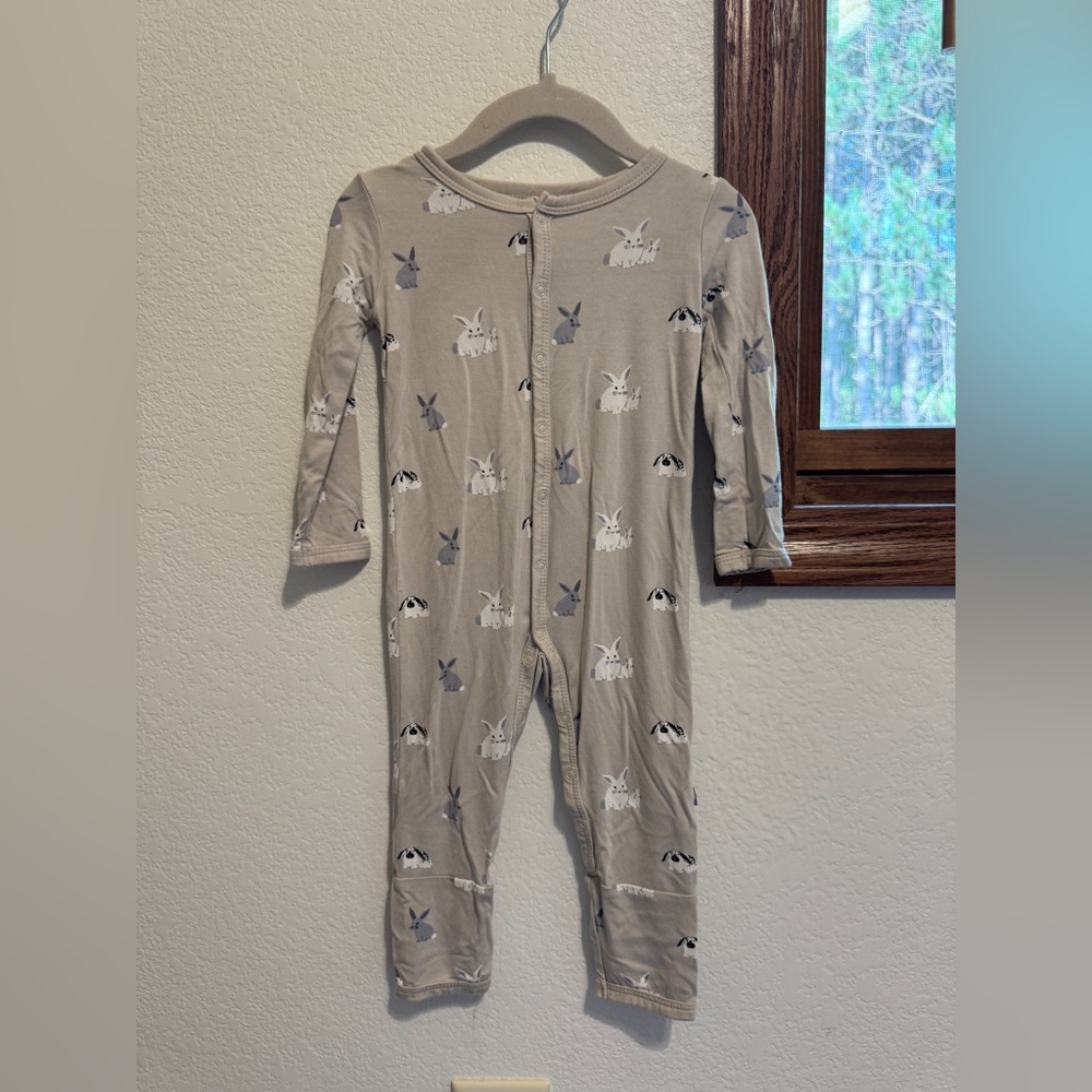 KYTE BABY bunny button up romper